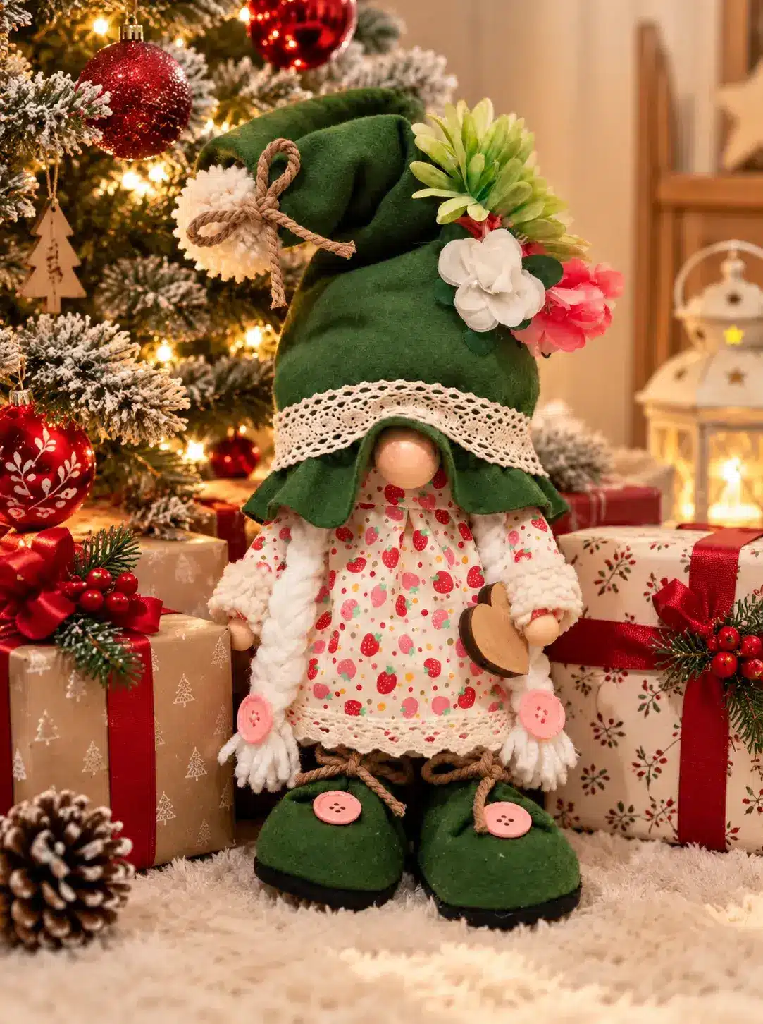 9.-Duende navideño entre regalos y luces WEB